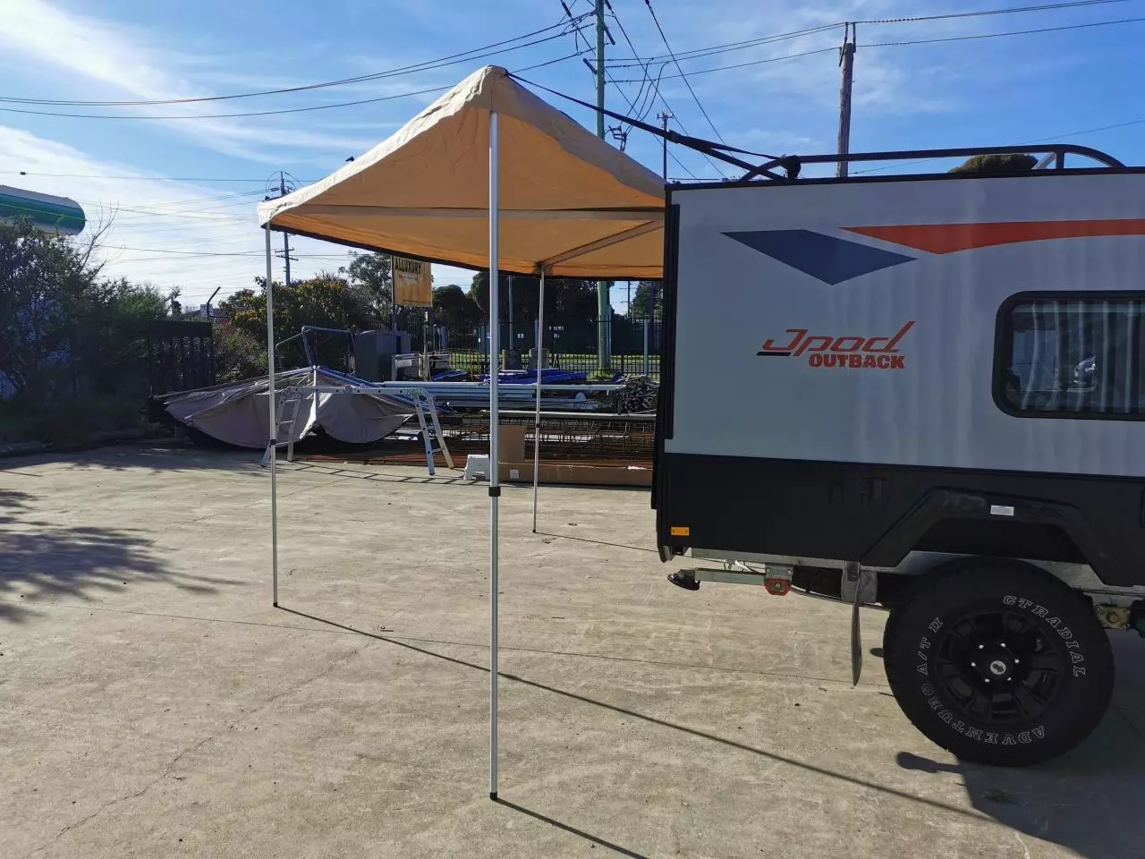 270° Side Awning Shelter Radius 2.5M